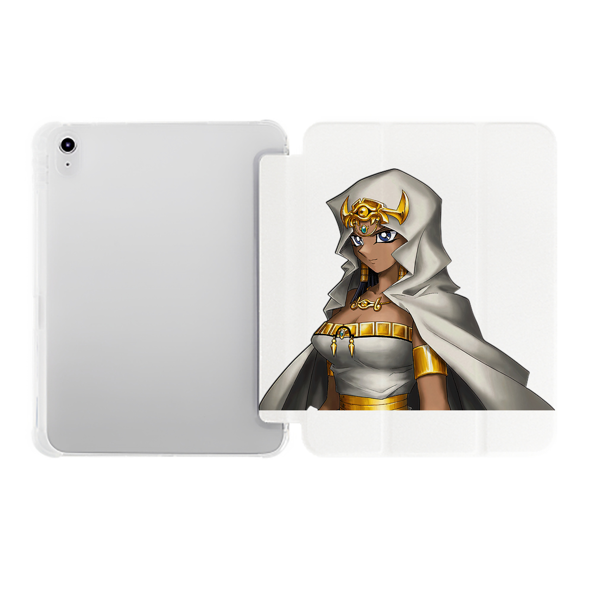 （画像用） 遊☆戯☆王 Yu-Gi-Oh! IPad ケース ペン収納付き 三つ折りスタンド PUレザー×シリコン 対応機種9.5/10.5/10.9インチ